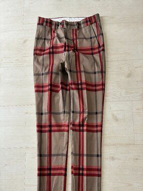 Barabas Men's "Coffee" Plaid Slim-Fit Dress Pants (Style CP24# M6) Size 30